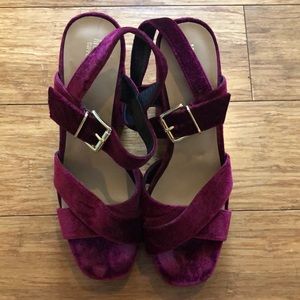 Mossimo Velvet Platform Sandals